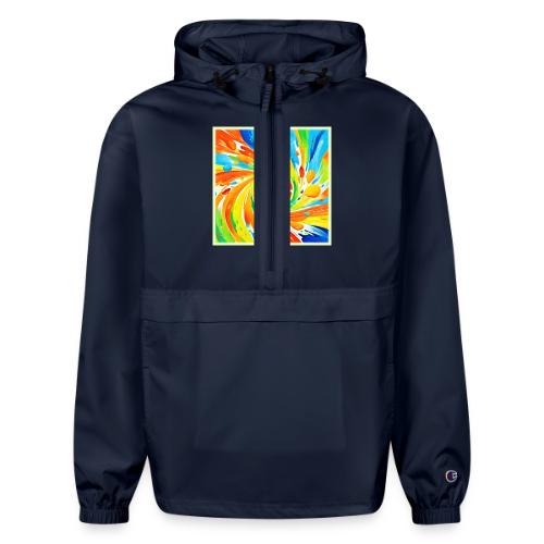 Citrus swirling Splash Design - Champion Packable Jacket