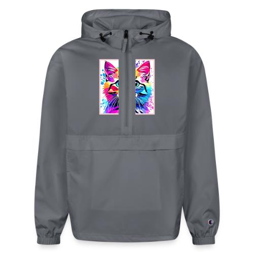 Vivid Kitty Vibes Design - Champion Packable Jacket