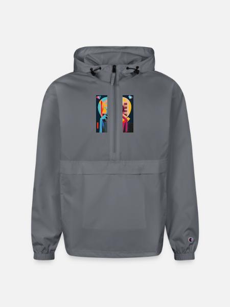 Deep connection - Champion Packable Jacket - gray - Front