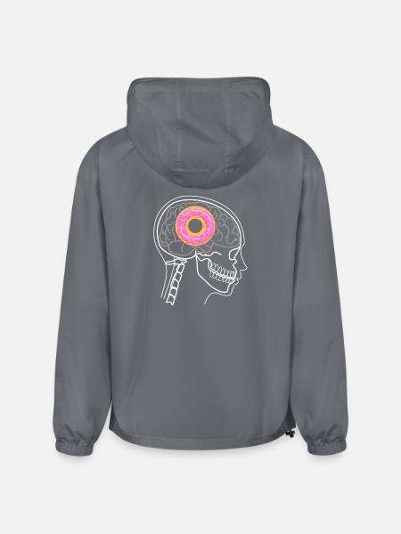 DONUT ON BRAIN X-RAY DESIGN - Champion Packable Jacket - gray
