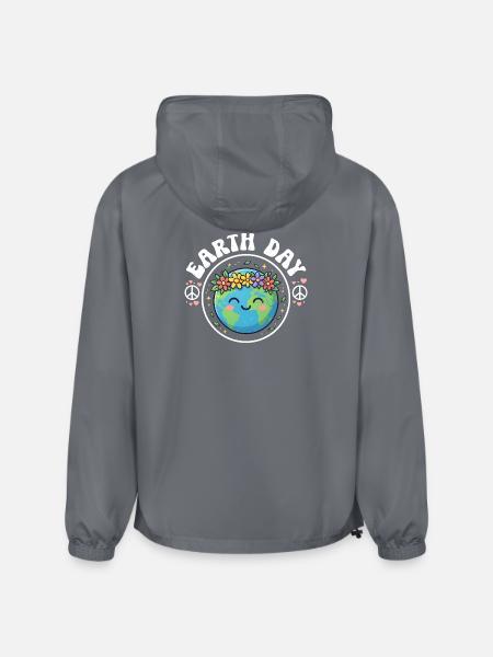 Earth Day - Champion Packable Jacket - gray - Back