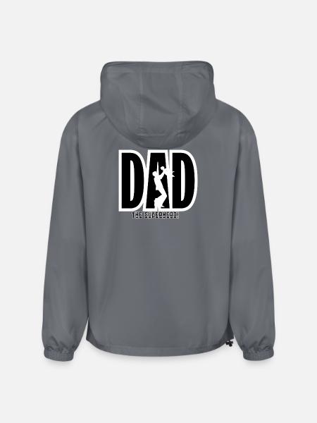 Dad Superhero Silhouette - Champion Packable Jacket - gray