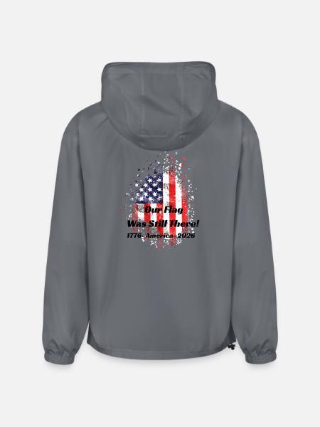 Our Flag Was Still There! - Champion Packable Jacket - gray