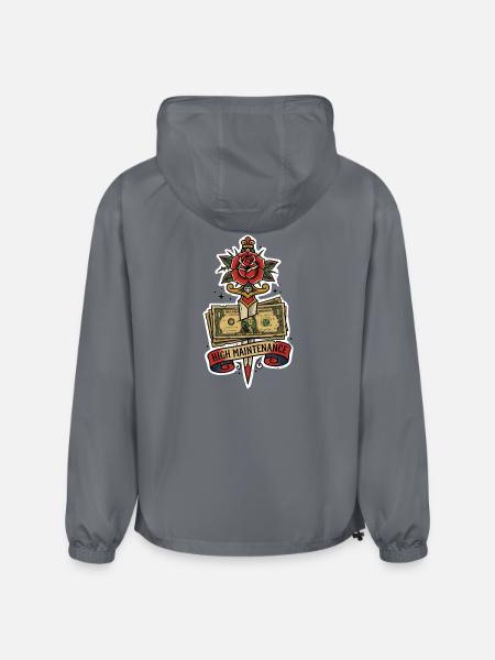 High Maintenance Rose Dollar Tattoo - Champion Packable Jacket - gray
