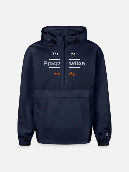 Procrastination: The road to mediocrity - Champion Packable Jacket - french navy