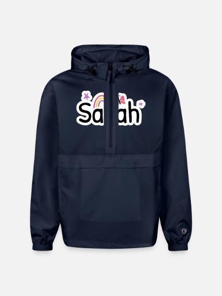 Sarah name cute design - Champion Packable Jacket - french navy