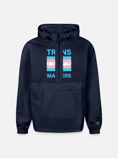 TRANS LIVES MATTERS - Champion Packable Jacket - french navy