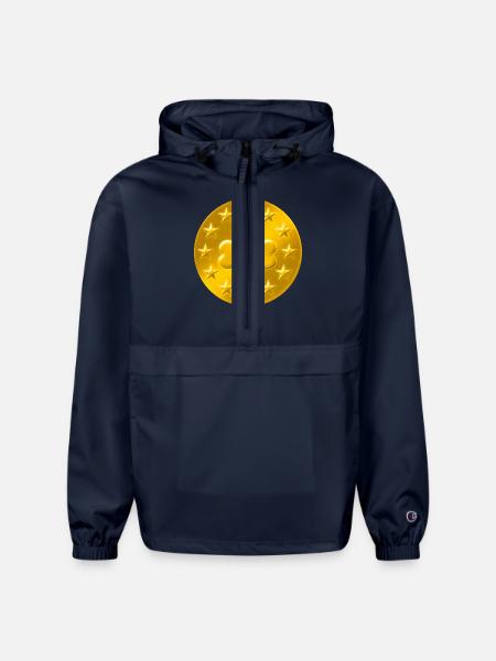 Lucky Shamrock Coin - Champion Packable Jacket - french navy