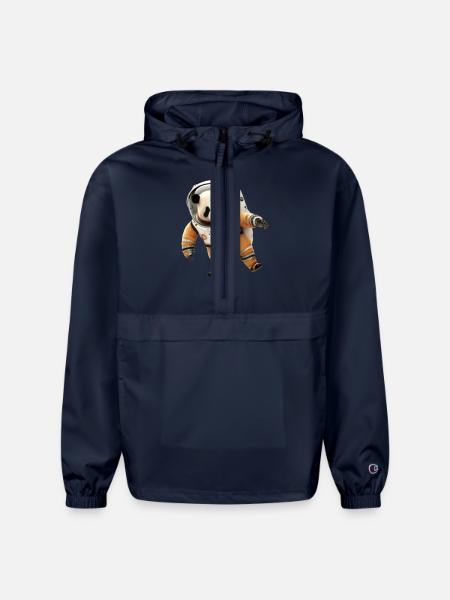 Panda Astronauts Suit - Champion Packable Jacket - french navy