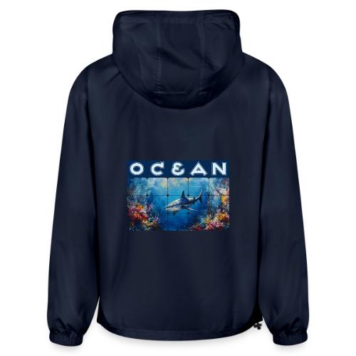Ocean: Synthwave Shark - Champion Packable Jacket