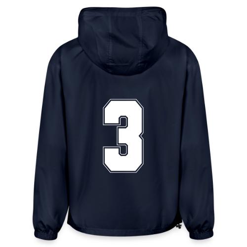 White Number 3 – Varsity Font - Champion Packable Jacket