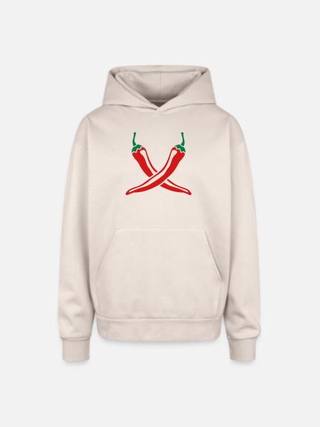 Chillies - Oversized Hooded Sweatshirt - Sand