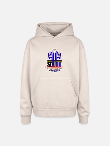 Urban Audio Speakers Emblem - Oversized Hooded Sweatshirt - Sand