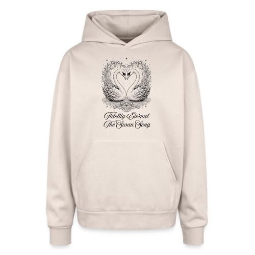 Poetic Swan T-Shirt - Oversized Hooded Sweatshirt