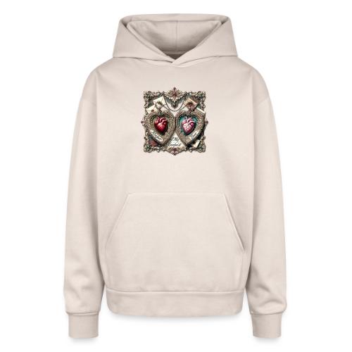 Keeper of My Deepest Love Victorian Locket T-Shirt - Oversized Hooded Sweatshirt