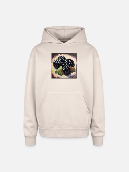 Berries and style - Oversized Hooded Sweatshirt - Sand