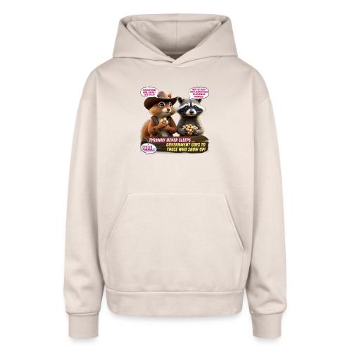 Freedom Squirrel and Raccoon - Oversized Hooded Sweatshirt