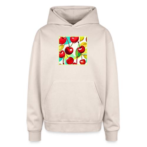 Vibrant Cherry Pattern - Oversized Hooded Sweatshirt