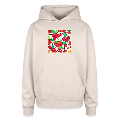 Cherry Pattern Design - Oversized Hooded Sweatshirt