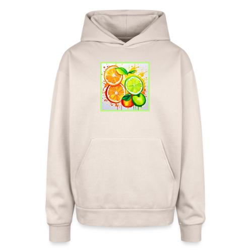 Neon Chaos Liquid Color Explosion - Oversized Hooded Sweatshirt