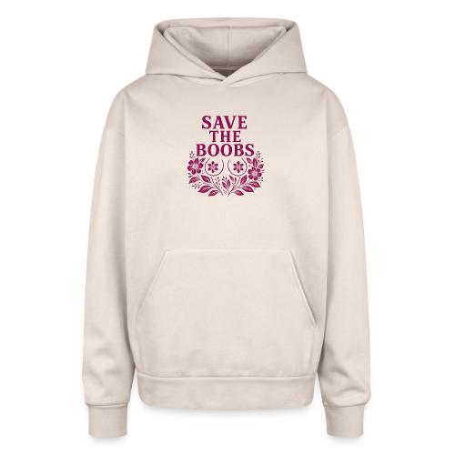 Save the boobs floral - Oversized Hooded Sweatshirt