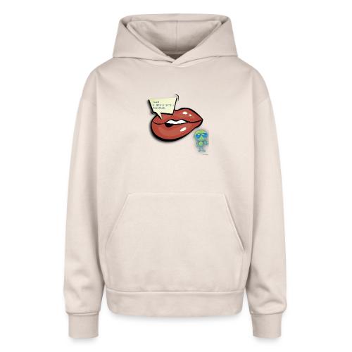 Smoon City_I wear lipstick - Oversized Hooded Sweatshirt