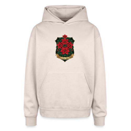 Poinsettia Crest T-Shirt - Oversized Hooded Sweatshirt