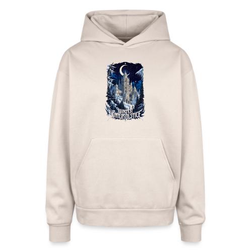 Celestial Winter Temple T-Shirt - Oversized Hooded Sweatshirt