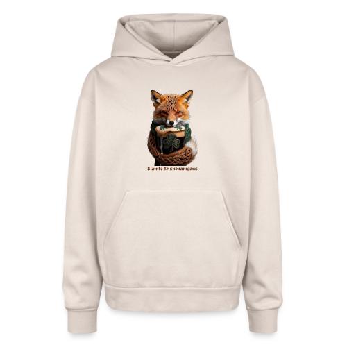 Sly Emerald Fox Toast T-Shirt - Oversized Hooded Sweatshirt