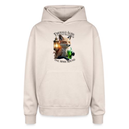 Emerald Alibi Fox Graphic Tee - Oversized Hooded Sweatshirt