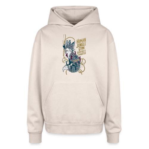 Human Jungle Gym Fox Tee - Oversized Hooded Sweatshirt