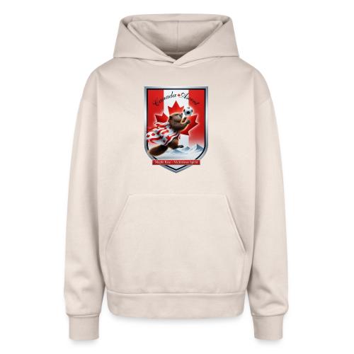 Canada Beaver Ascent T-Shirt, Canadian Pride Gift - Oversized Hooded Sweatshirt