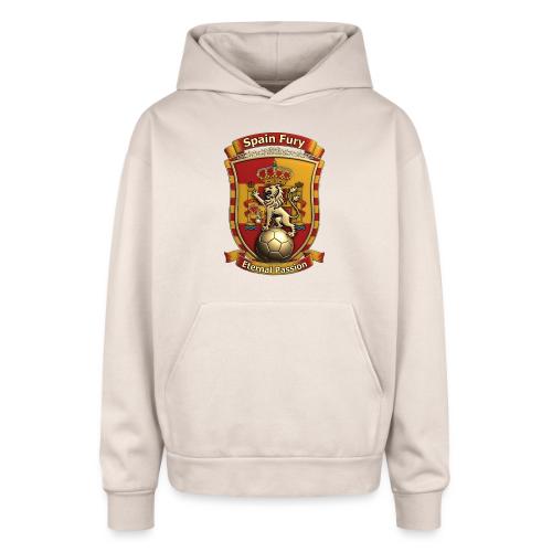 Spain Lion Fury T-Shirt, Spanish Crest Gift - Oversized Hooded Sweatshirt