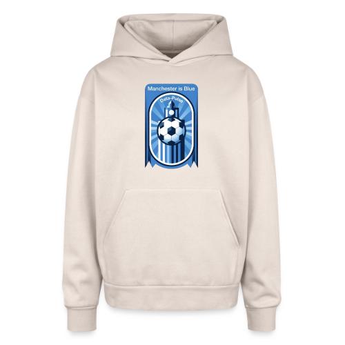 Manchester is Blue Soccer City T Shirt, Apparel - Oversized Hooded Sweatshirt