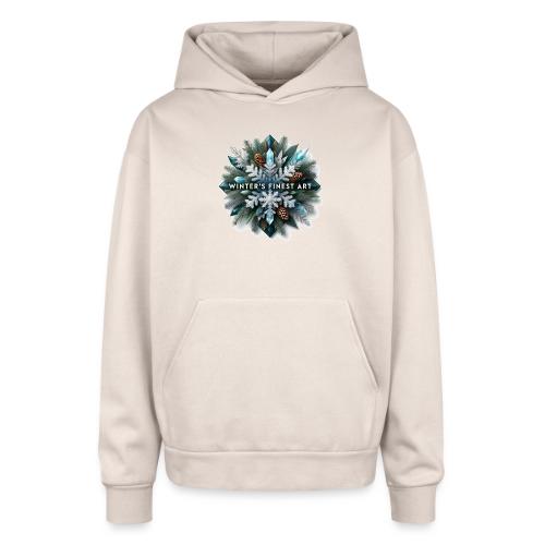 Intricate Frozen Evergreen T-Shirt - Oversized Hooded Sweatshirt