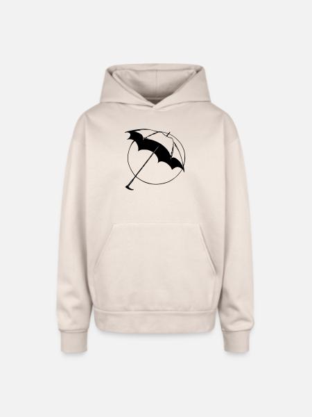Basic Open Umbrella - Oversized Hooded Sweatshirt - Sand