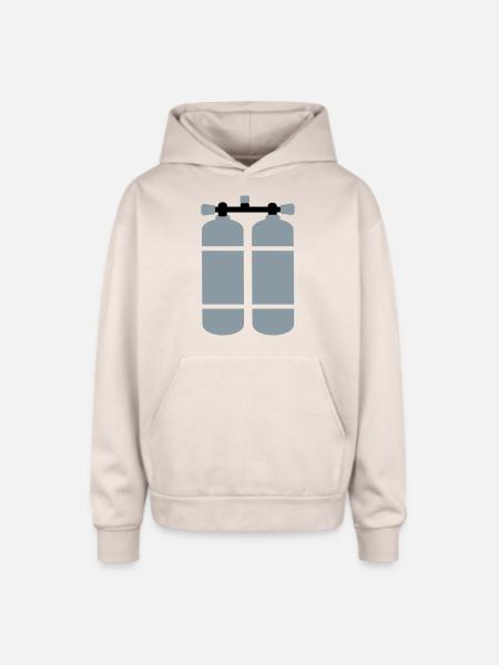 scuba - Oversized Hooded Sweatshirt - Sand