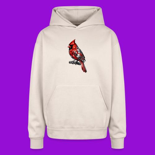 Silver Cardinal - Oversized Hooded Sweatshirt