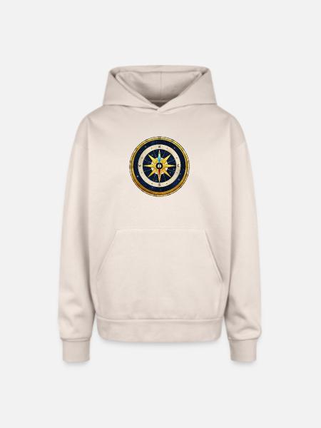 Stellar Golden Compass - Oversized Hooded Sweatshirt - Sand