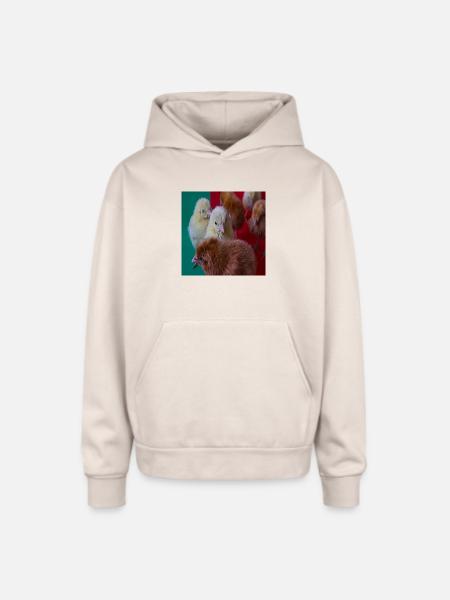 katkot2 - Oversized Hooded Sweatshirt - Sand