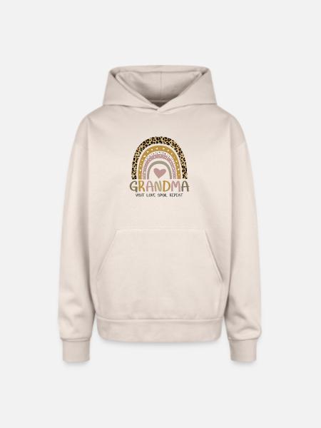 Grandma Day - Oversized Hooded Sweatshirt - Sand