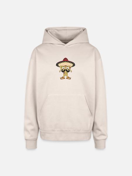 Mexican pizza - Oversized Hooded Sweatshirt - Sand