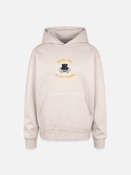 Eat the rich - Oversized Hooded Sweatshirt - Sand