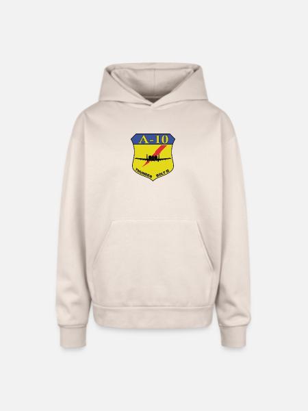 A-10 Thunderbolt II Shield - Oversized Hooded Sweatshirt - Sand
