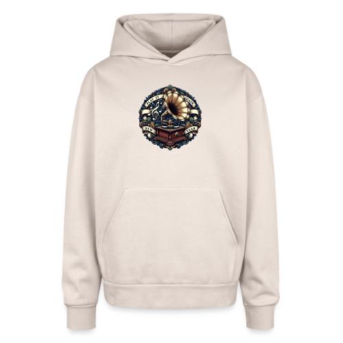 Ornate Phonograph T-Shirt - Oversized Hooded Sweatshirt