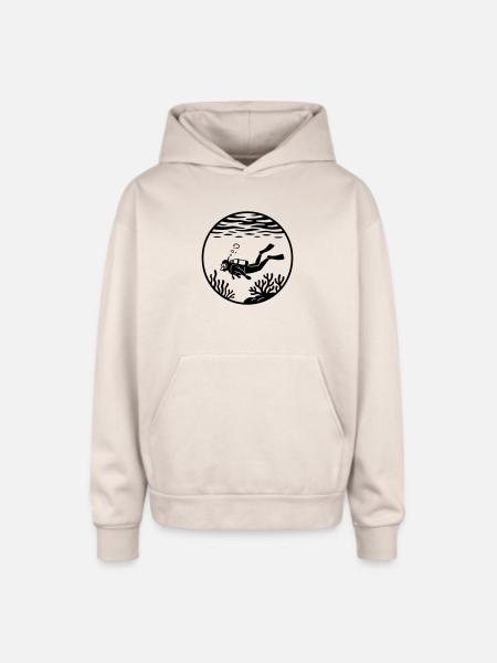 scuba - Oversized Hooded Sweatshirt - Sand