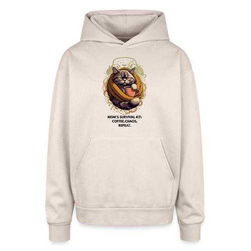 Powered by Sarcasm Cat Tee - Oversized Hooded Sweatshirt
