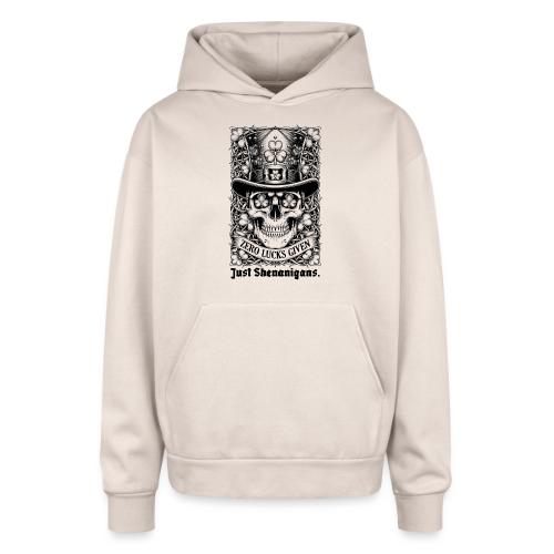 Salty Shamrock Skull T-Shirt - Oversized Hooded Sweatshirt