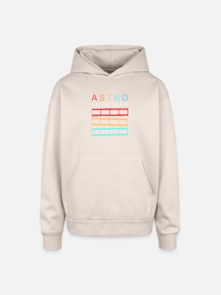 Astrophotography Telescope - Oversized Hooded Sweatshirt - Sand