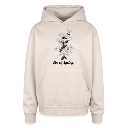 Hummingbird T-Shirt, Honeysuckle Vine - Oversized Hooded Sweatshirt
